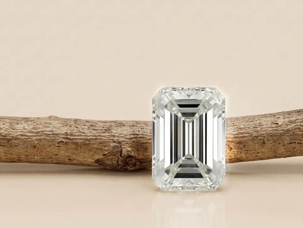 The 35.50 carat emerald-cut diamond